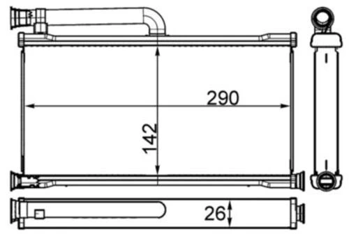 Mahle AH261000S -knecht-behr Ah261000s Kalorifer Radyatörü Audi A6 2.0 2.7 3.0fsı Tfsı Tdı 04 10 4f0820031 ürün görseli 1