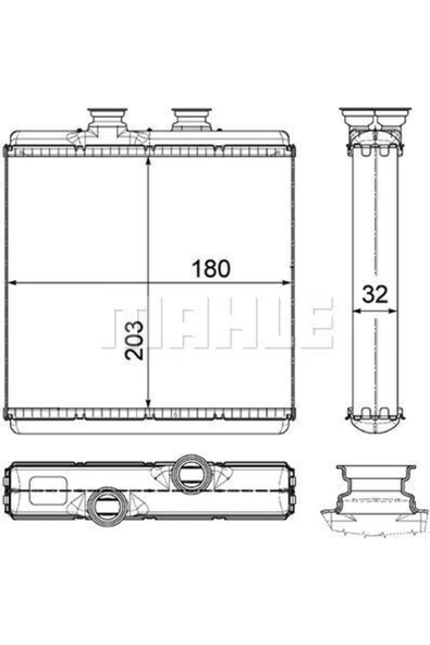 Mahle 8FH351315411 8fh351315-411 Kalorifer Radyatörü W204 207 212 218 07- ürün görseli 1