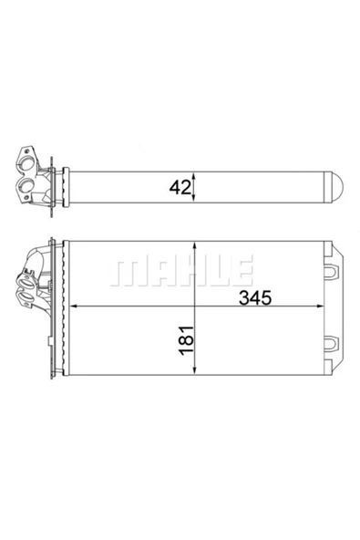 Mahle AH64000S Ah64000s Kalorifer Radyatörü (200×435) Mercedes-benz Vito (eno:8fh351308434) ürün görseli 1