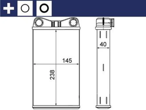 Mahle AH7000S KNECHT  Kalorifer Radyatörü (160×295) Audi A4 (Eno:8Fh351000541) ürün görseli 1