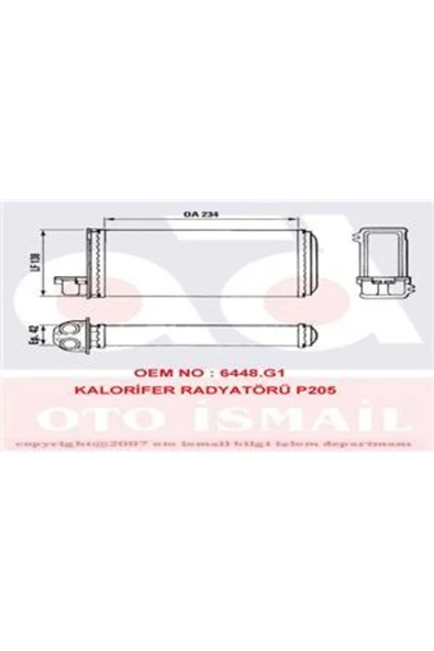 Valeo 883965 Kalorıfer Radyatörü 205 309 Uyumlu ürün görseli 1