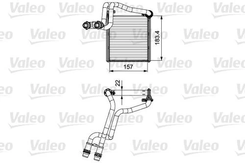 Valeo 811536  Kalorifer Radyatörü Golf VI-Jetta ürün görseli 1