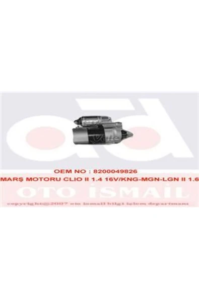 438110 Marş Motoru Clio II Kangoo Megane Laguna II 1.4 1.6 16V ürün görseli 1