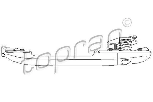 Topran 109911001  Dış Kapı Kolu (Mercedes: Vito 108 110 112 113 114 V200 V230) ürün görseli 1
