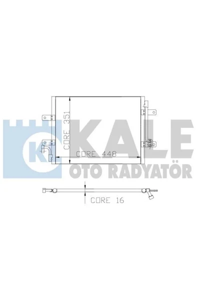 Kale 010ABC040 OTO Radyatör 0 Klima Radyatörü Palio 02- Albea 02- 1.3 Jtd Strada 05- 450X350X16 ürün görseli 1