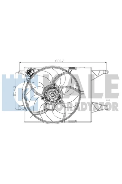 Kale 013501003 Fan Grubu Davlumbazlı Fıat Lınea 1.4 Mpı Ac Elektro Fan Grubu Uyumlu ürün görseli 1