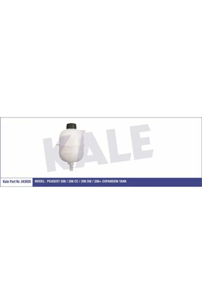 Kale 343935  Radyatör Yedek Su Deposu 206 02- 1.4 1.6 16V Kapakli 539652157 ürün görseli 1
