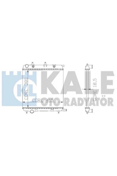 Kale 2067011AB OTO Radyatör  Radyatör C3 04/02-207 02/06-1007 04/05- ürün görseli 1
