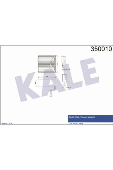 Kale 350010  EVAPORATÖR MONDEO-COUGAR ürün görseli 1