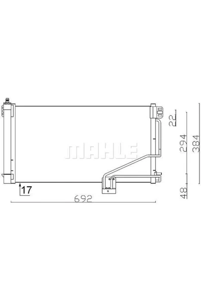 Mahle 8FC351301354 BEHR 8FC351301-354 Klima Radyatörü W203 209 01-04 ürün görseli 1