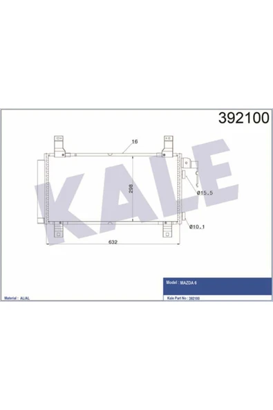 Kale 392100 OTO Radyatör  Klima Radyatörü Bmw 6-Serisi Al-Al 652X322X16 ürün görseli 1