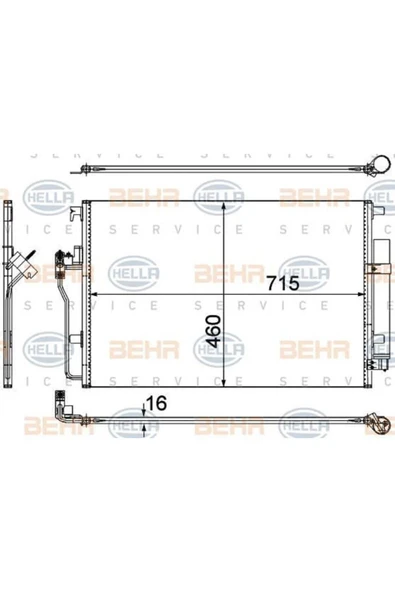 Mahle 8FC351307641 BEHR 8FC351307-641 Klima Radyatörü Sprinter II 09. 211 215.218. 309 311. 315 318 509.511.515 06- ürün görseli 1