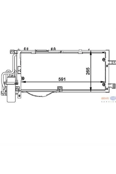 Mahle 8FC351300611 BEHR 8FC351300-611 Klima Radyatörü Corsa C 00- 1.7 Dtı Combo 00- 1.7 Dtı Kurutuculu 555X265X16 ürün görseli 1