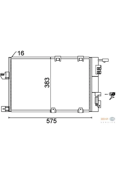 Mahle AC339000S KNECHT  Klima Radyatörü (Kondenser) -02 Astra G 1.6 16V *Z16Xe* ürün görseli 1