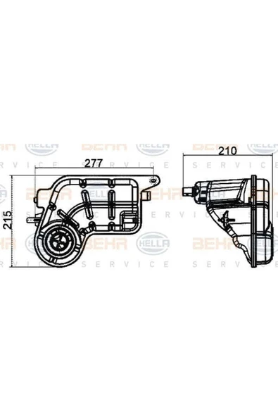 Mahle CRT20000S Crt20000s Yedek Su Deposu A4 A6 2.0 Tdı 2.0 Tfsı 2.0 Tdı 2.4 2.8 Fsı 3.2 Fsı 04-15 (eno:8ma37 ürün görseli 1