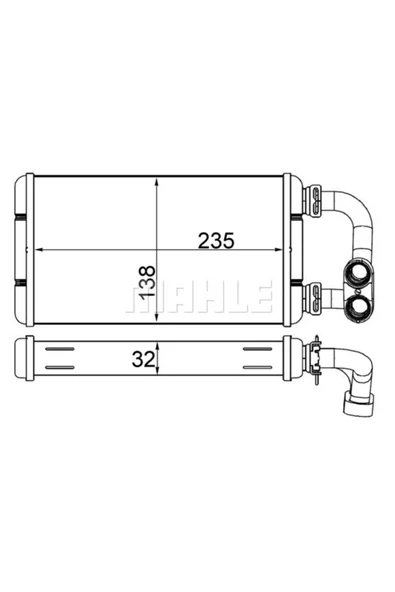 Mahle AH84000S KNECHT  Kalorifer Radyatörü (155×355) Bmw 3 Compact (Eno:8Fh351311294) ürün görseli 1