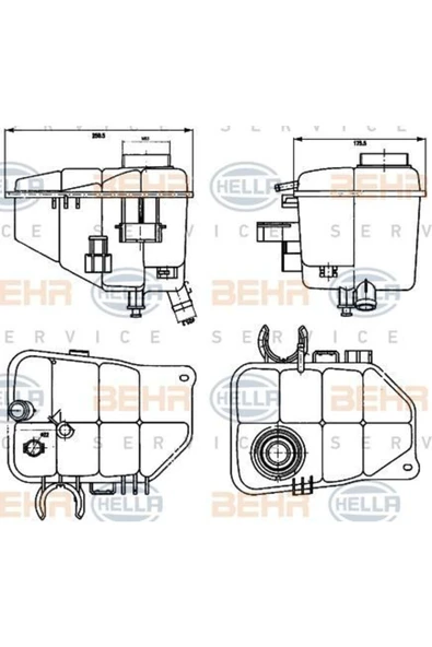 Mahle CRT126000S Crt126000s Yedek Su Deposu (250×175) W203 S203 Cl203 C209 C 180 C200 C230 M 111.951 (eno:8ma3 ürün görseli 1