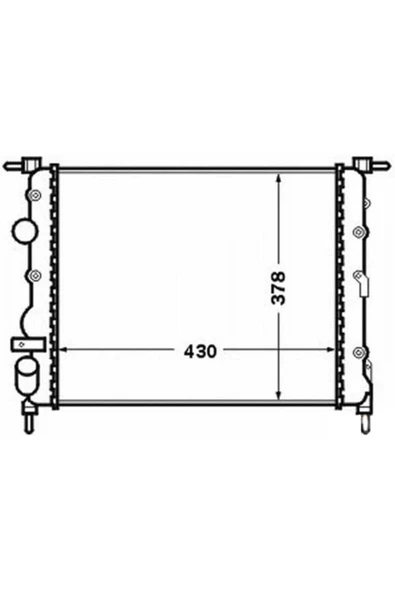 Ori BRN005022 Radyatör Brazing CLIO 2-Logan 04 Kng 01 Megane 96 1.61.5D-1.9 Klimasız Mek 430X358X22 ürün görseli 1