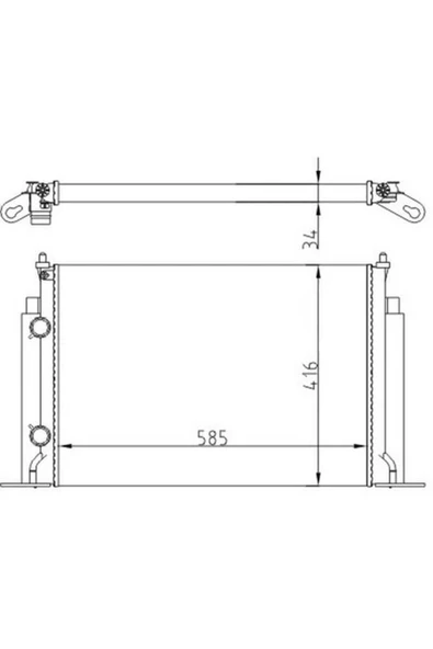 Ori MFI423034 Radyatör Mechanical Mt 585 416 34 Stilo 1.9D 2001 61885A ürün görseli 1