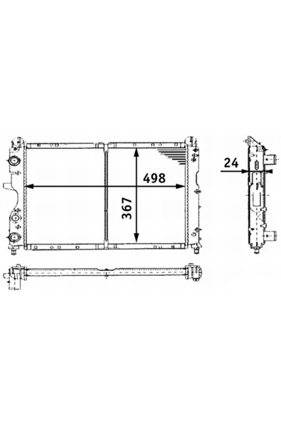 Ori MFI028034 Radyatör Tmpr-tipo 1.4i-1.6i Mek Ac Klimasız 498x359x34 -mfı028034  Uyumlu ürün görseli 1