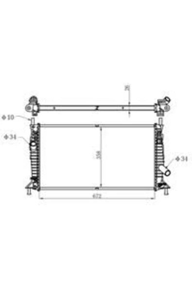 Ori BFR501026 Radyatör Brazing Focus II 04-12 Cmax 1.6TDCI 1.8TDCI 2.0TDCI 05-07-10 S40 1.6D C30 C70 V50 ürün görseli 1