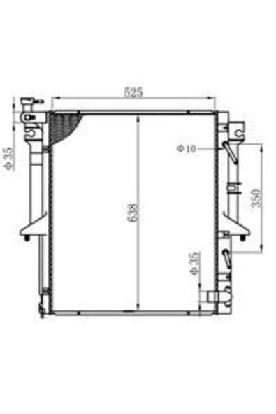 Ori BMI113026 Radyatör Brazing L200 07 Otom 525X638X26 ürün görseli 1