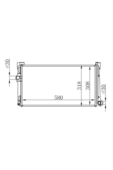 Ori BFI035026 Radyatör Brazing Mt 580X298X26 Idea 04- Punto 03- 1.3 Mjtd ürün görseli 1