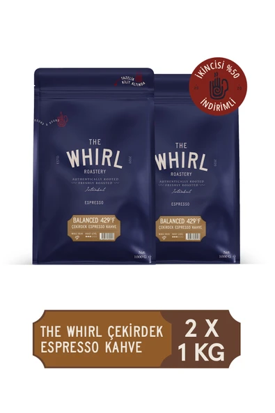 The Whirl Espresso Tanned 429°F Çekirdek Kahve 1 kg x 2 Adet ürün görseli 1