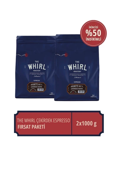 The Whirl Espresso Brunette 441°F Çekirdek Kahve 1 kg x 2 Adet ürün görseli 1