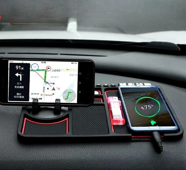 Torpido Üstü Numaratörlü Telefon Tutucu Kaydırmaz Mat ürün görseli 1