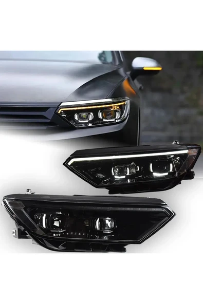 vw passat b8 2014.2019 uyumlu  8-5 dizayn ledli ön far ürün görseli 1