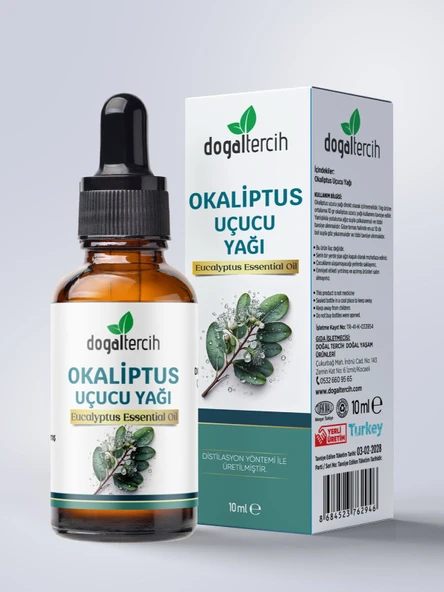 Doğaltercih Okaliptus Yağı 10 ml , Katkısız Seyreltilmemiş %100 Saf ve Doğal Okaliptüs Yağı ürün görseli 1