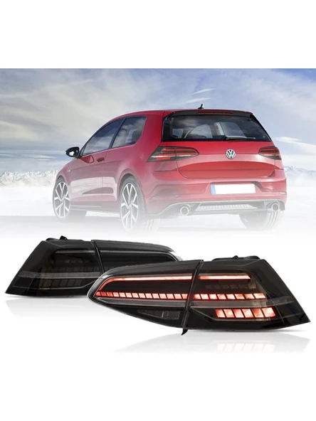 VW GOLF 7 2014-GOLF 7.5 DİZAYN FÜME SMOKE LEDLİ ARKA STOP ürün görseli 1