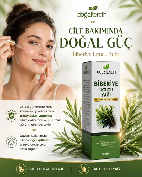 Doğaltercih Biberiye Uçucu Yağı 10 ml Katkısız %100 Saf Ve Doğal (Rosemary Oil) ürün görseli 1