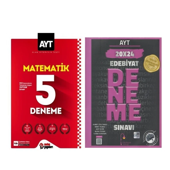 Edebiyat Sokağı AYT Edebiyat 20 x 24 Deneme ve Metin AYT Matematik 5 Deneme Seti 2 Kitap ürün görseli 1