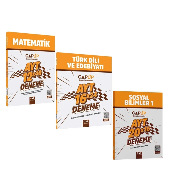 Çap Yayınları AYT Matematik Edebiyat ve Sosyal Bilimler Deneme Seti 3 Kitap ürün görseli 1