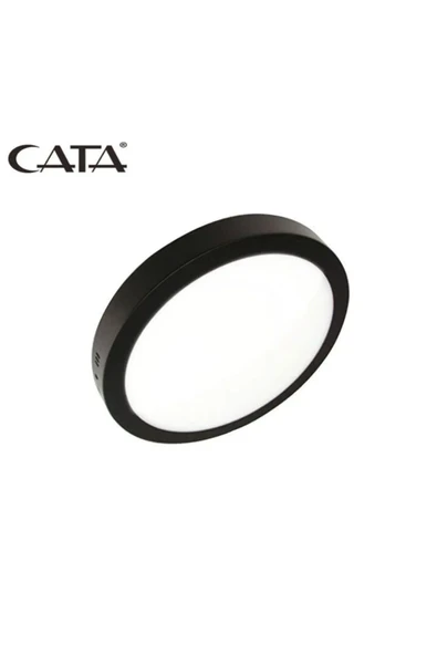 CATA CT-5238 30W Panel LED Armatür Siyah Yulvarlak Sıva Üstü Metal Kasa Beyaz Işık 6400K ürün görseli 1
