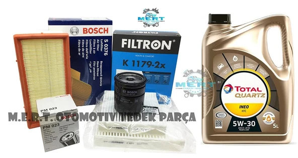 C3 1.2 Vti Puretech Filtre Seti ve İneo Htc Motor Yağı 82 HP ürün görseli 1