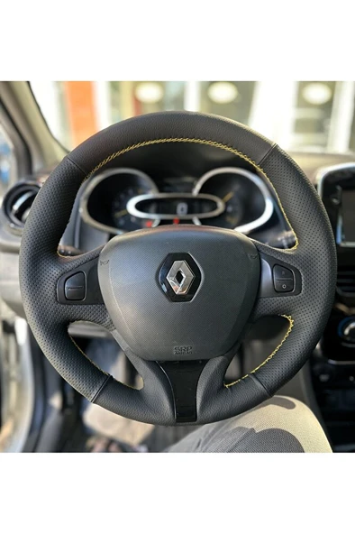 Clio 4 FAZ 1 2014-2017 Araca Özel Direksiyon Kılıfı (Makyajlı Kasalara Uyumlu Değildir) ürün görseli 1