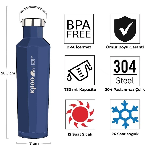 İgloo Pentagon Termos 750 ML - Resim 2