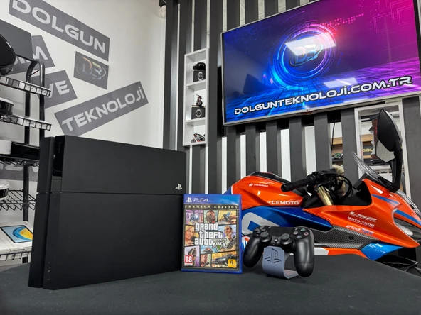PlayStation 4 Fat 500GB Tek Kol + Gta 5 (İKİNCİ EL) ürün görseli 1