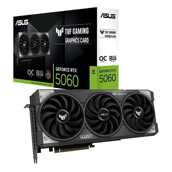 ASUS 8GB TUF GAMING RTX5060-O8G GDDR7 128bit HDMI DP PCIe 5.0 ürün görseli 1