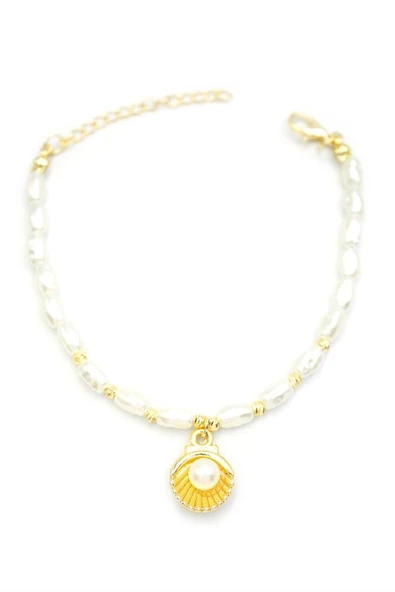 İnci Bileklik - Altın - Resim 2