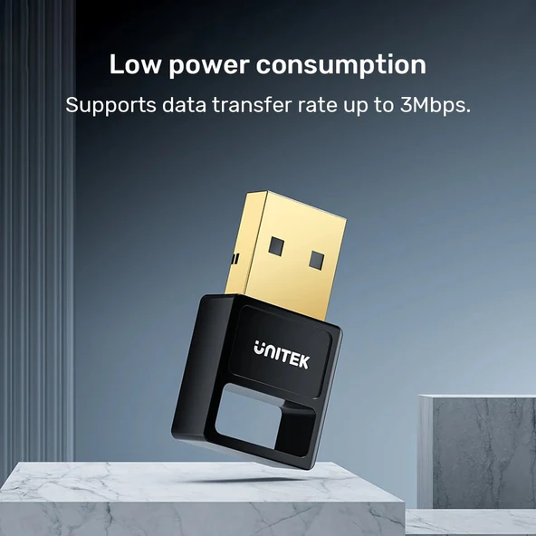 UNITEK BLUETOOTH 5.3 MINI USB ADAPTÖR B105B - Resim 4