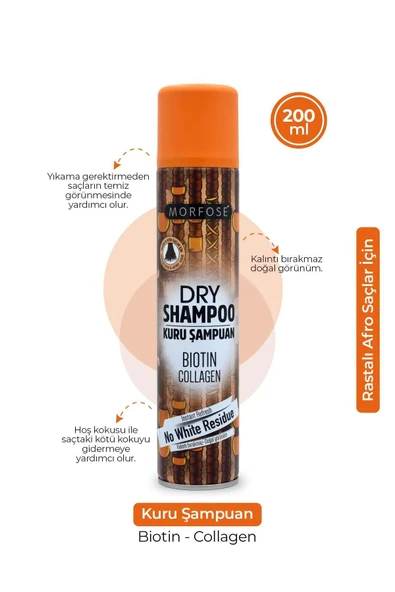Kuru Şampuan Biotin Collagen 200 ML - Rastalı Saçlar - mrfs ürün görseli 1