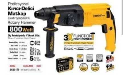 Sgs 5179 Kırıcı Delici Matkap Hilti 800 Watt ürün görseli 1