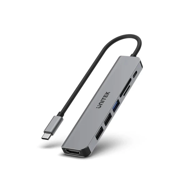 UNITEK USB-C 7in1 UNIVERSAL DOCK STATION (H1118A) ürün görseli 1