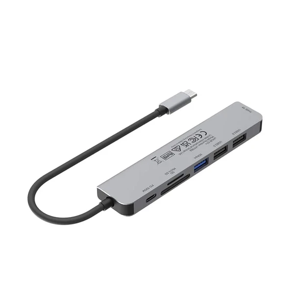 UNITEK USB-C 7in1 UNIVERSAL DOCK STATION (H1118A) - Resim 2