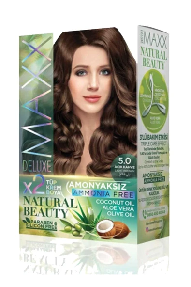 Natural Beauty Amonyaksız Saç Boyası 5.0 Açık Kahve ürün görseli 1