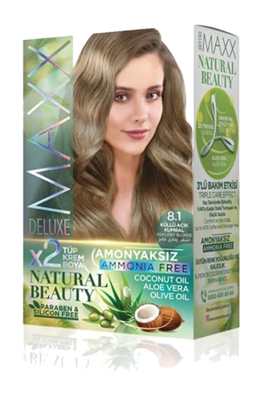 Natural Beauty Amonyaksız Saç Boyası 8.1 Küllü Açık Kumral ürün görseli 1